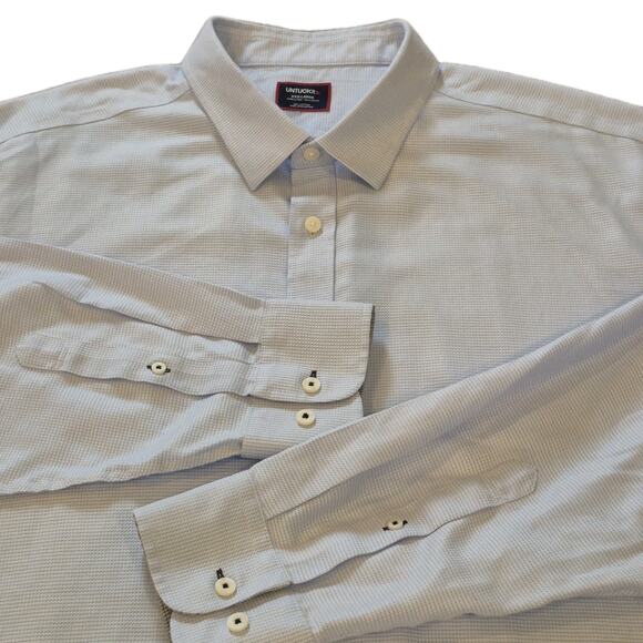UNTUCKit Burke Shirt Men 3X Chambray Sky Blue Relaxed Fit Button Up Wrinkle Free - Picture 1 of 11
